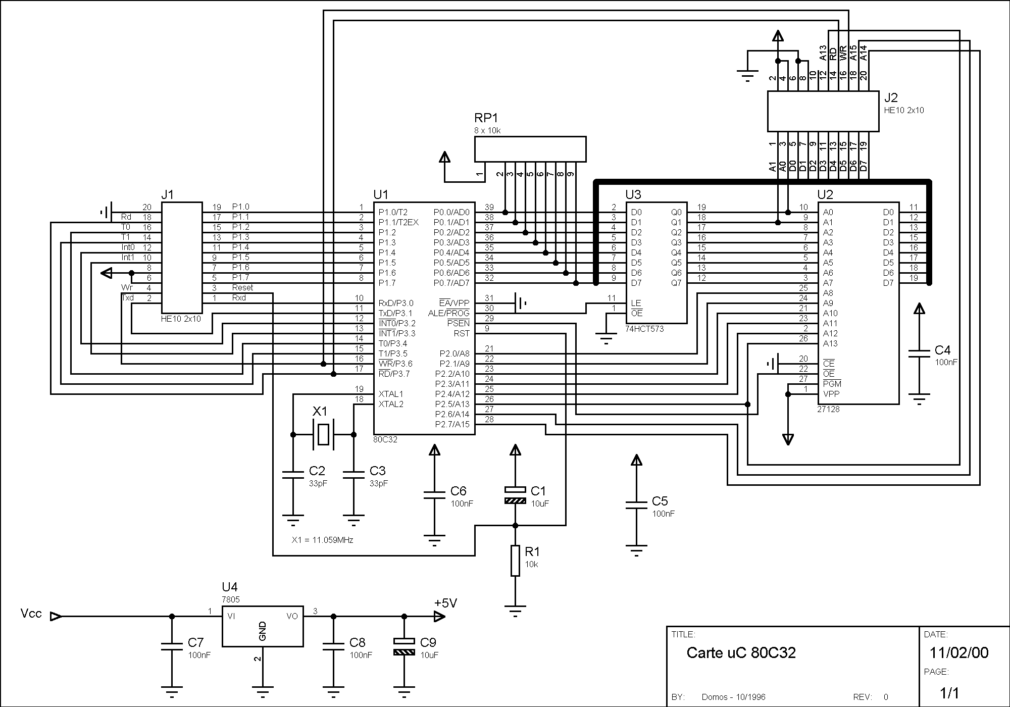 Carte Microcontrôleur 80C32